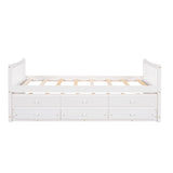 Daybed with Trundle and Drawers, Twin Size, White