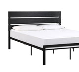 Elegant Black Metal Frame Queen Size Bed by Lissie Lou