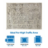 Tiled Border Area Rug (120"x96")