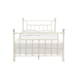 Lissie Lou Transitional Full Bed with Crystal Trim - Elegant White, Acrylic Accents