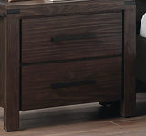 Espresso Solid Wood Nightstand - Modern Bedroom Essential- by Lissie Lou