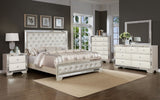 Madison Queen Size Upholstery Bed Made with Solid Wood in Beige