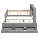 Summit Full Platform Bed - Gray Design with Storage, USB Ports, Trundle, and Drawers by Lissie Lou