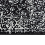 Distressed Vintage Persian Black and Cream Area Rug (10'x8') by Lissie Lou