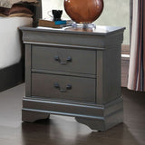 Gray Louis Philippe Nightstand (1 Piece)