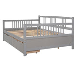 Full Size Daybed with Two Drawers - Gray- by Lissie Lou