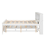 Summit Full Platform Bed - White Design with Storage, USB Ports, Trundle, and Drawers by Lissie Lou