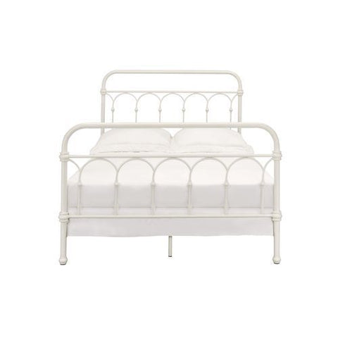 Lissie Lou Transitional Full Bed - Elegant White Metal