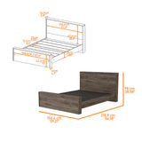 Monroe Rectangle Full Bed Frame Dark Brown