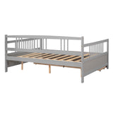 Full Size Daybed with Two Drawers - Gray- by Lissie Lou