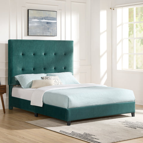 Lissie Lou Queen Velvet Upholstered Bed Frame