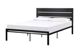 Elegant Black Metal Frame Queen Size Bed by Lissie Lou