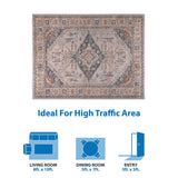 Vintage Medallion Woven Area Rug 10x8- Online Orders Only