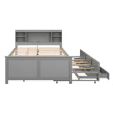 Summit Full Platform Bed - Gray Design with Storage, USB Ports, Trundle, and Drawers by Lissie Lou