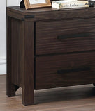 Espresso Solid Wood Nightstand - Modern Bedroom Essential- by Lissie Lou