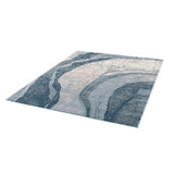 Lissie Lou Grace Abstract Wave Area Rug - Blue, Sophisticated 5x7