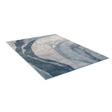 Lissie Lou Grace Abstract Wave Area Rug - Blue, Elegant, 8x10 Feet