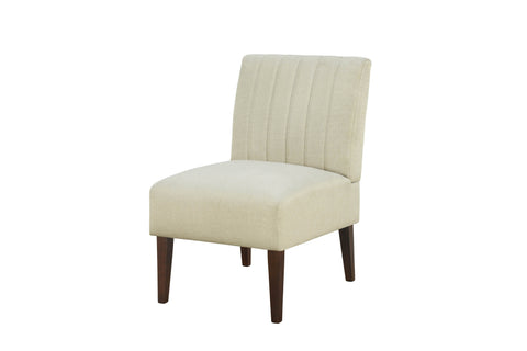 Elegant Beige Fabric Armless Accent Chair by Lissie Lou