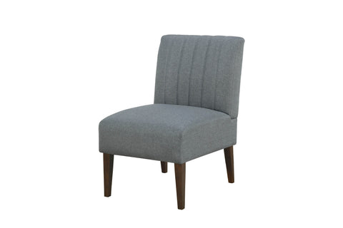 Elegant Gray Fabric Armless Accent Chair for Modern Living Spaces