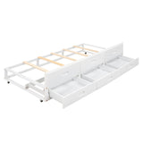 Summit Full Platform Bed - White Design with Storage, USB Ports, Trundle, and Drawers by Lissie Lou