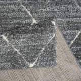 Talas Trellis Area Rug in Grey and Cream (120" x 96")