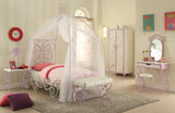 Priya II Full Bed in White & Light Purple