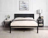 Elegant Black Metal Frame Queen Size Bed by Lissie Lou