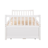 Daybed with Trundle and Drawers, Twin Size, White