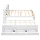 Summit Full Platform Bed - White Design with Storage, USB Ports, Trundle, and Drawers by Lissie Lou