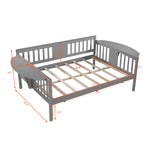 Full Size Daybed with Wood Slat Support - Sophisticated Gray- by Lissie Lou