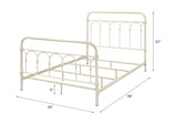 Lissie Lou Transitional Full Bed - Elegant White Metal