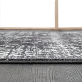 Distressed Vintage Persian Black and Cream Area Rug (10'x8') by Lissie Lou