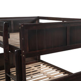 Classic Full Over Full Bunk Bed with Twin Size Trundle in Rich Espresso