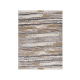 Watercolor Abstract Stripe Woven Area Rug (84"x63")