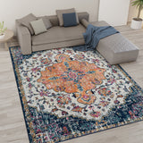 Boho Medallion Woven Area Rug (7x5) by Lissie Lou