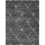 Talas Trellis Area Rug in Grey and Cream (120" x 96")