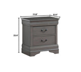 Gray Louis Philippe Nightstand (1 Piece)