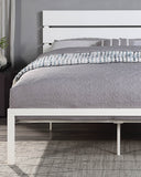 Contemporary Queen Bed 1 pc Casual Style White Metal Bed