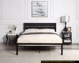 Elegant Black Metal Frame Queen Size Bed by Lissie Lou