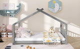 Full Size House Bed Wood Bed- Gray- by Lissie Lou