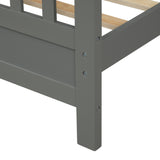 Wood Platform Bed with Headboard and Footboard, Twin (Gray)- Online Orders Only