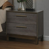 Contemporary Two-Tone Antique Gray Nightstand by Lissie Lou