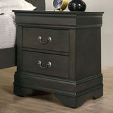 Gray Louis Philippe Nightstand (1 Piece)