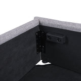 Queen size Upholstered Platform bed with a Hydraulic Storage System - Gray