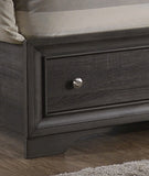 Traditional Matrix Queen Size Storage Bed in Gray made with Wood