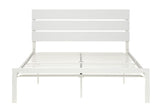 Contemporary Queen Bed 1 pc Casual Style White Metal Bed